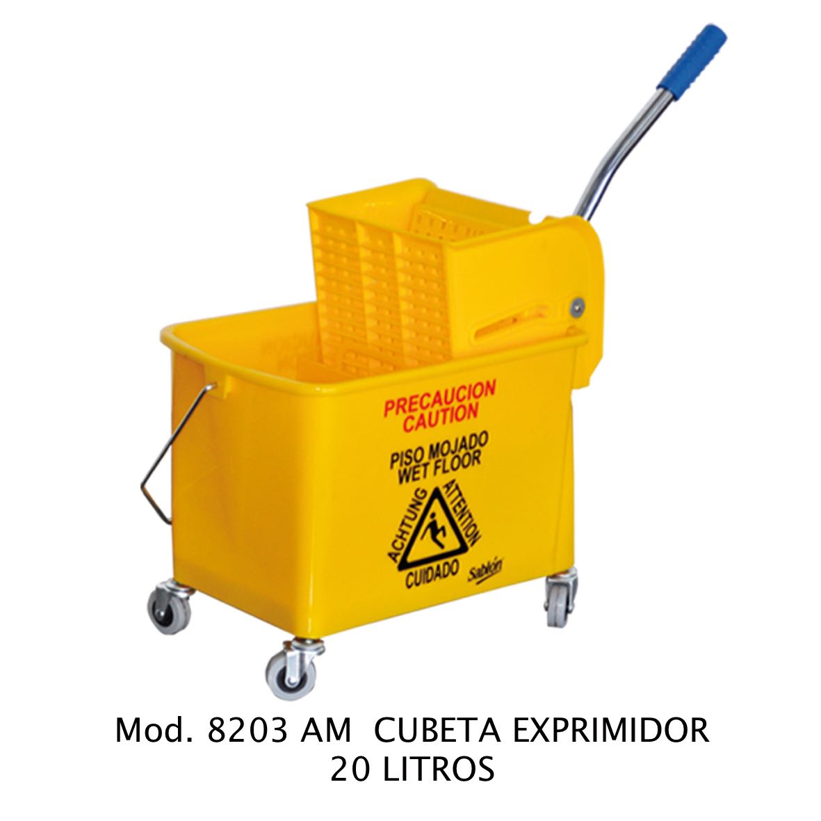 CUBETA EXPRIMIDORA DE 20 LITROS AMARILLA SABLON